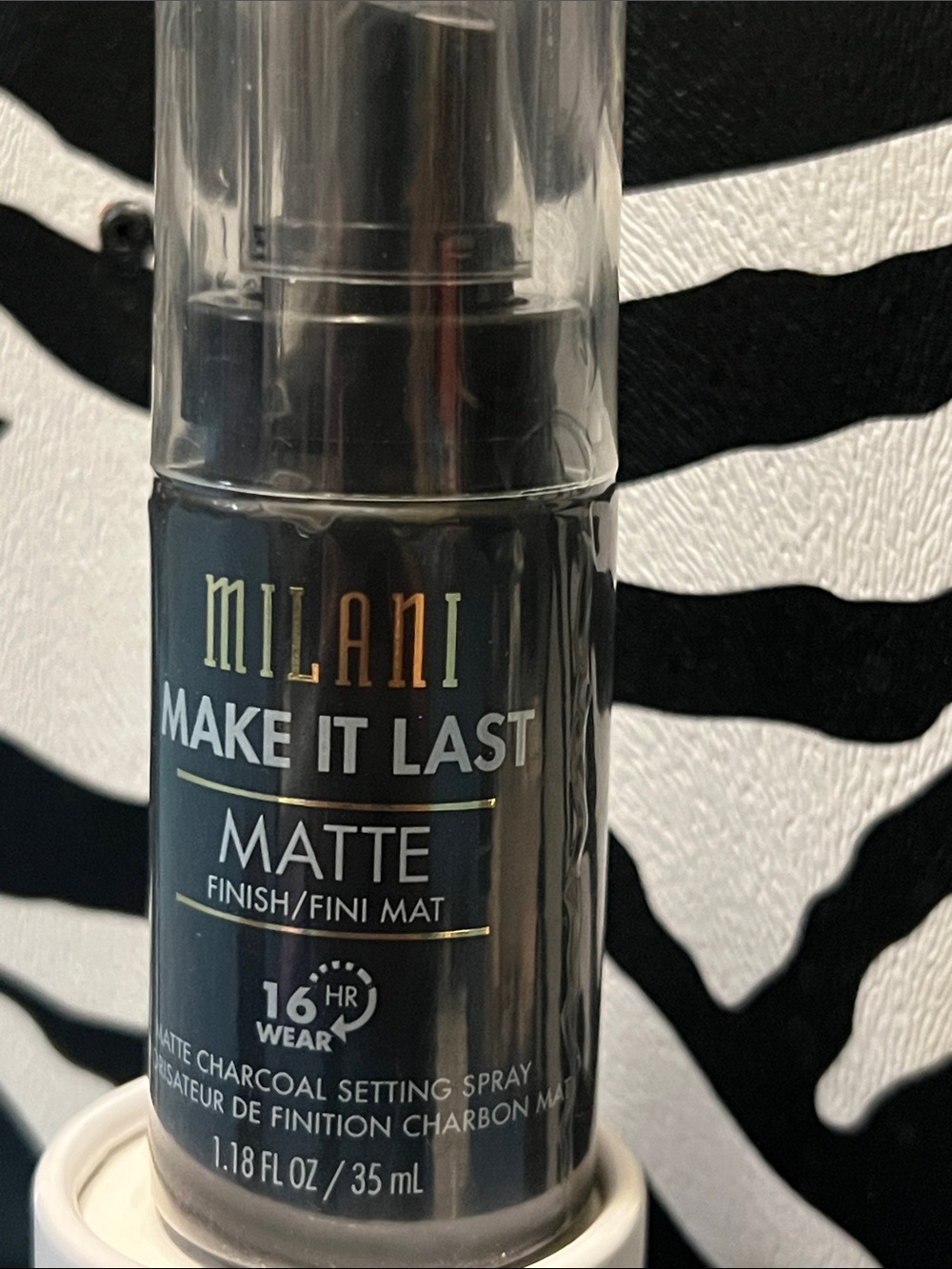 Milani Matte Setting Spray in Charcoal Finish